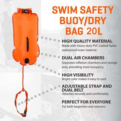 شناور 18 لیتری شناور شناور ضد آب کیسه خشک بادی برای ورزشکاران سه گانه ورزش های آبی